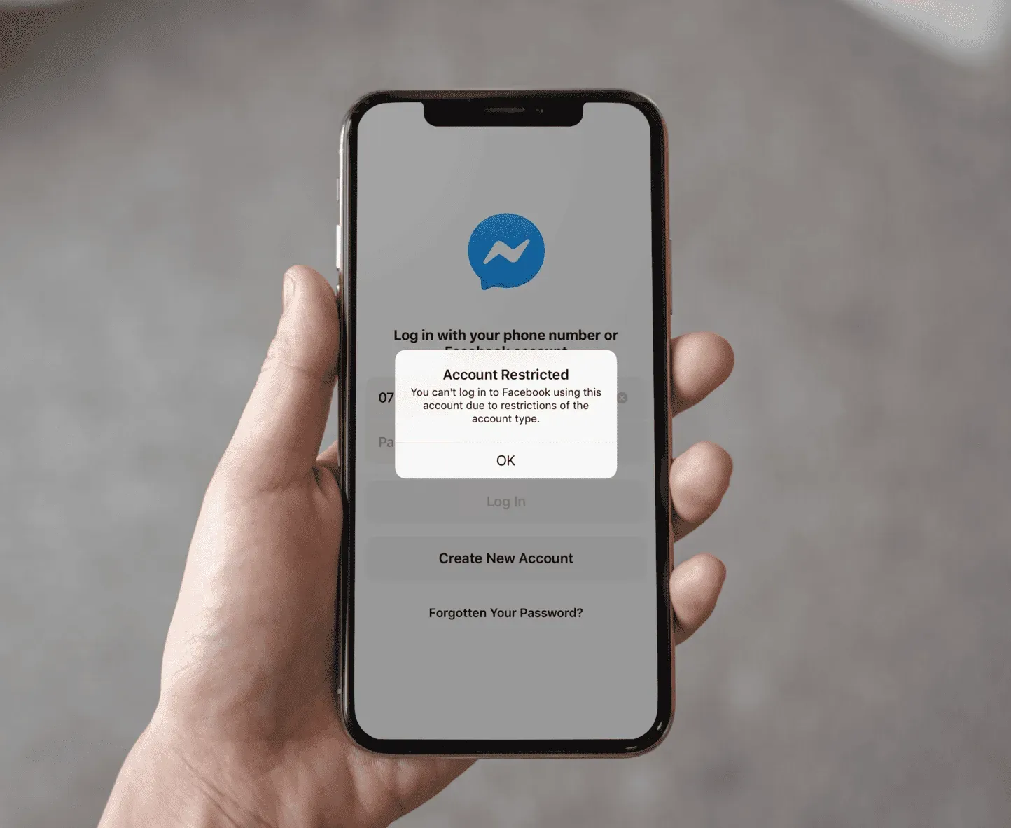What is Facebook account restriction?